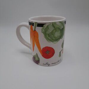 Pfaltzgraff City Market Garden Veggie White Mug Cup Tea Coffee Cocoa Replacement